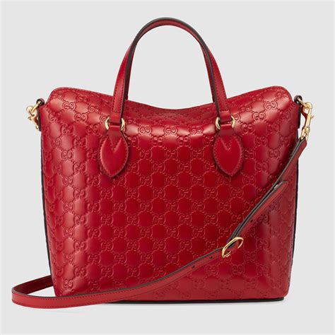 red gucci logo bag|gucci shoulder bags red.